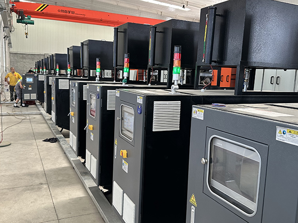 刹车片辊筒控温橡胶成型模温机——应用案例